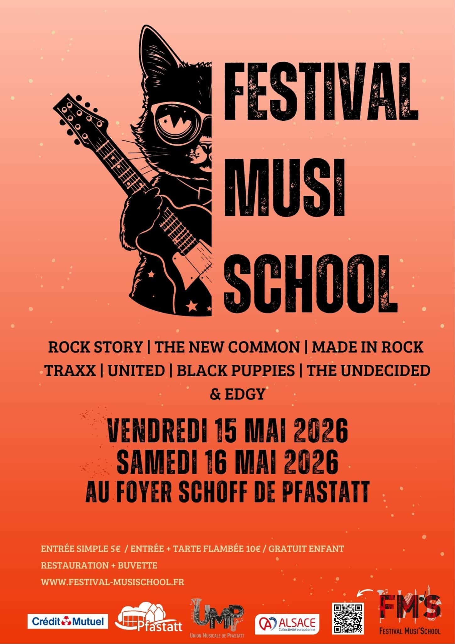 programme du festival musischool avec les groupes 2026